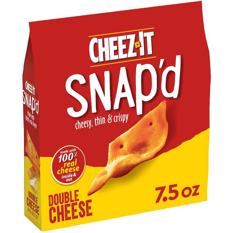 slide 1 of 6, Cheez-It Snap'd Double Cheese Crackers - 7.5oz, 7.5 oz