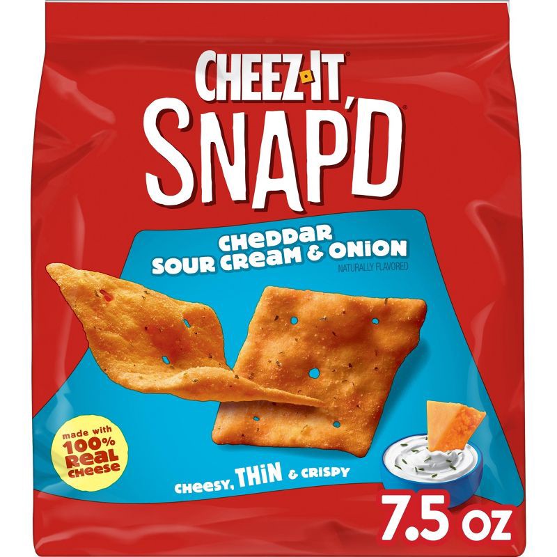 slide 1 of 9, Cheez-It Snap'd Cheddar Sour Cream & Onion Crackers - 7.5oz, 7.5 oz