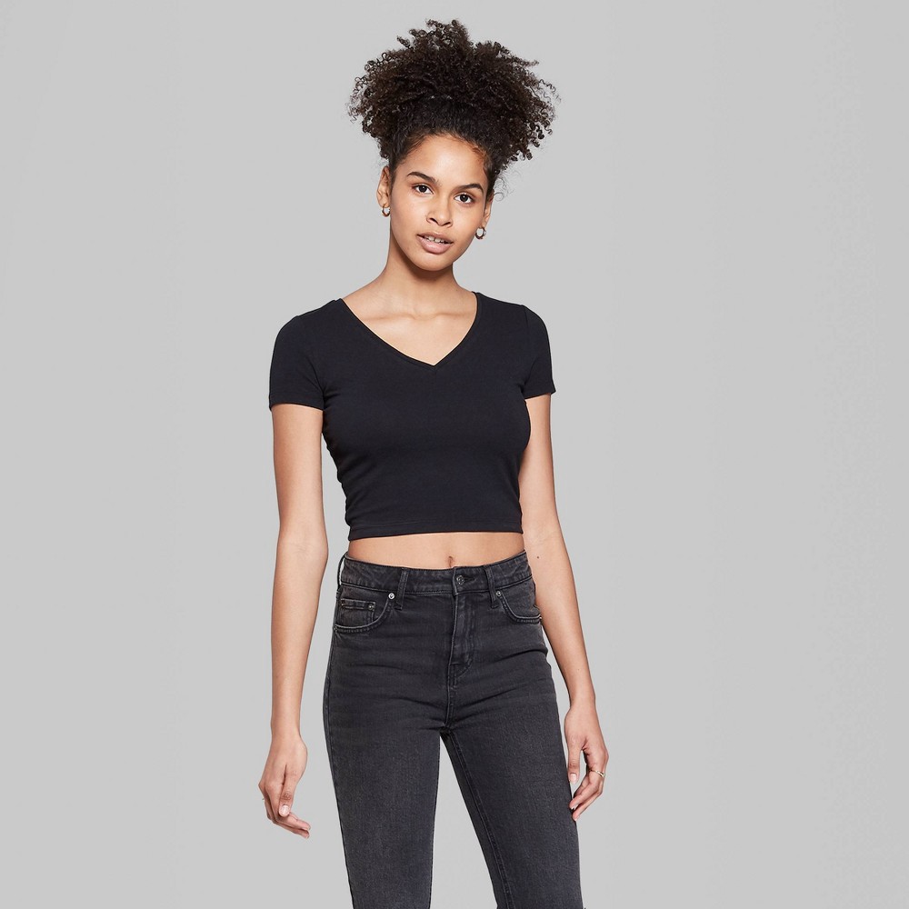 Women's Short Sleeve T-Shirt - Wild Fable™ Black XXS