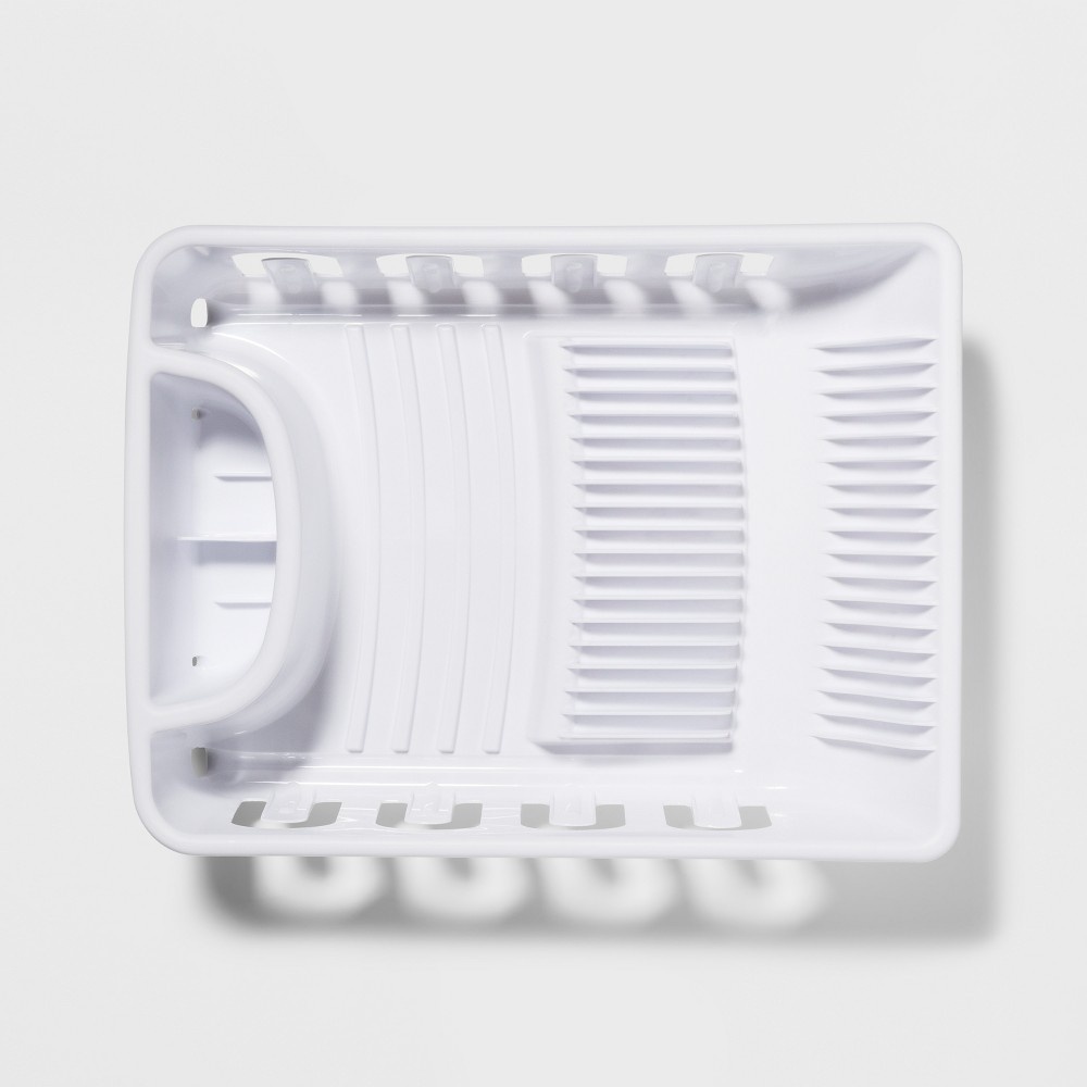slide 2 of 2, Plastic Dish Drainer White - Room Essentials, 1 ct