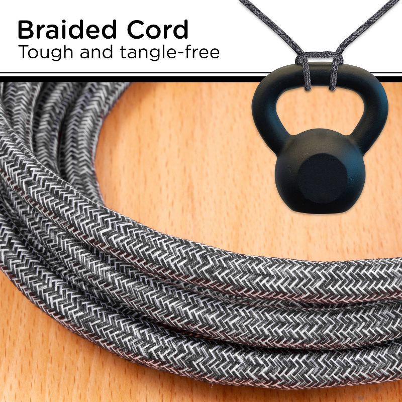 slide 4 of 6, Cordinate 4' 2 AC 2 USB Extension Cord Dark Heather, 1 ct