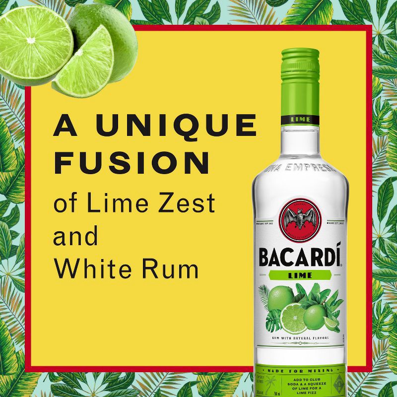 slide 2 of 6, Bacardi Lime Flavored Rum - 750ml Bottle, 750 ml