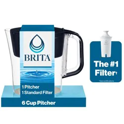 Brita 6-cup White Plastic Water Filter Pitcher