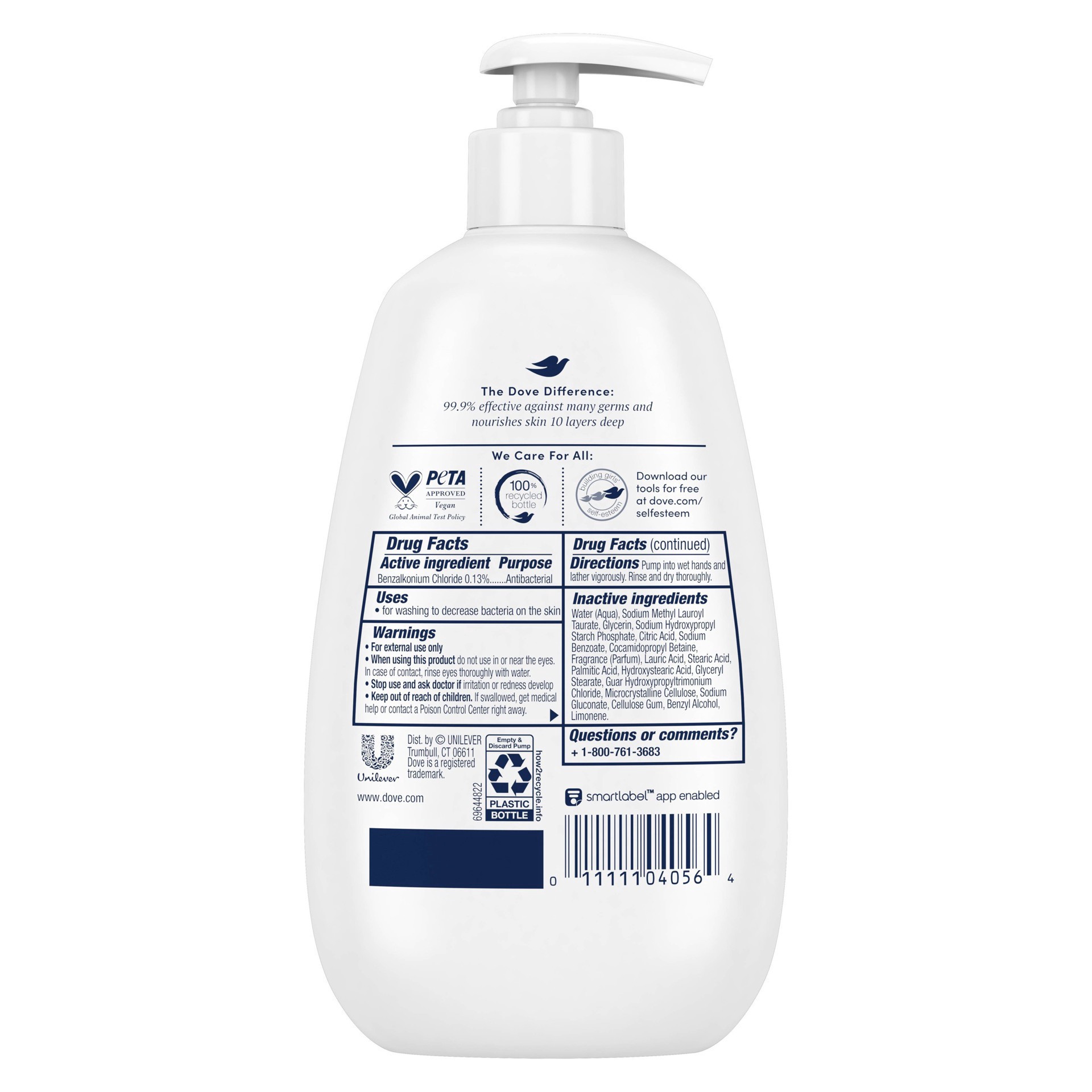 slide 2 of 5, Dove Care & Protect Antibacterial Hand Wash, 12 oz