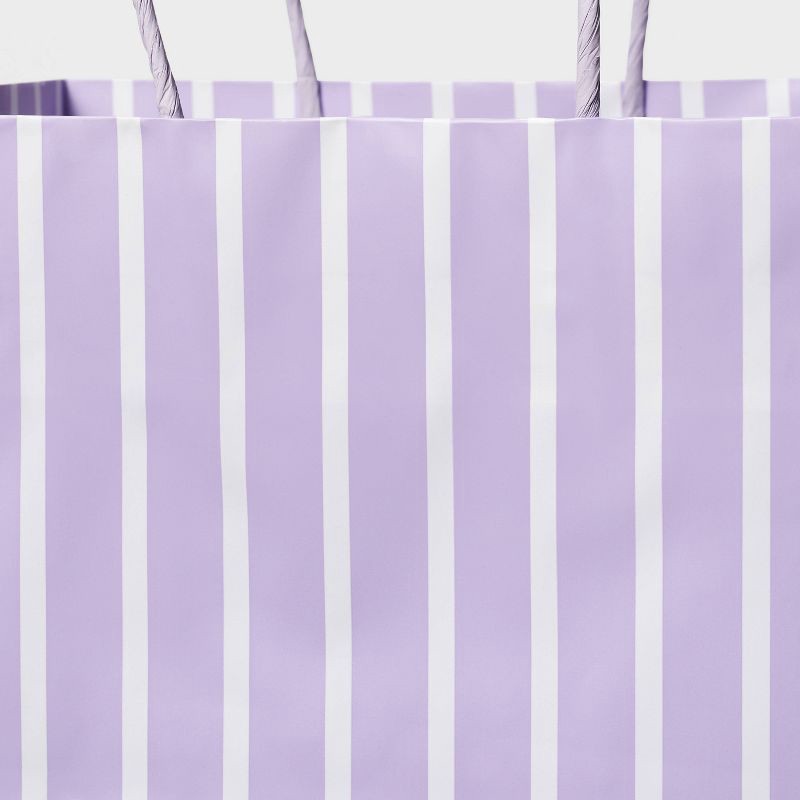 slide 3 of 3, Small Striped Gift Bags Pastel Lavender - Spritz™, 1 ct