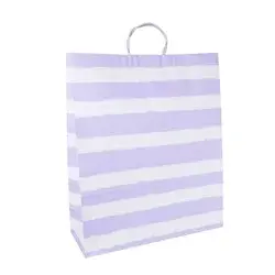 XLarge Striped Gift Bags Purple - Spritz™: Jumbo Birthday & Baby Shower, Fashionable Rope Handle, Printed Pattern