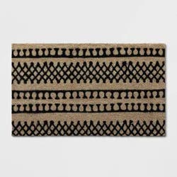 1'6"x2'6" Stripe Tufted Doormat Black - Project 62™