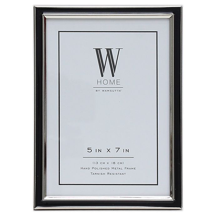 slide 1 of 1, W Home Enamel Picture Frame - Black, 5 in x 7 in