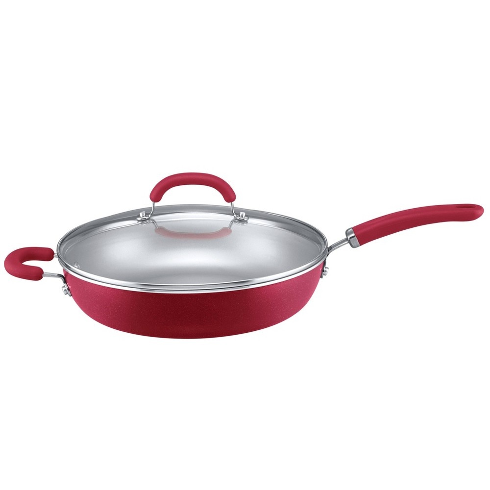 slide 4 of 9, Rachael Ray Create Delicious 13pc Aluminum Nonstick Cookware Set Red, 1 ct