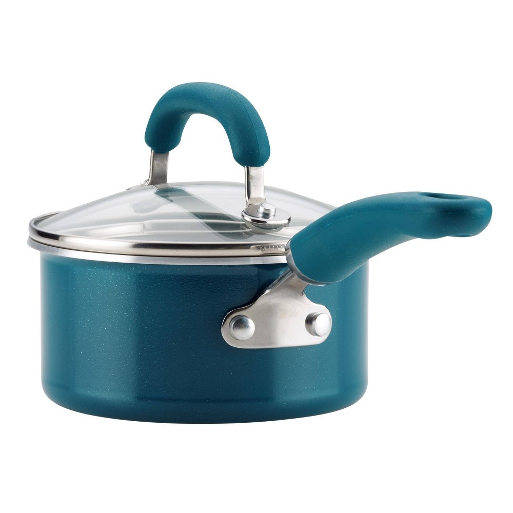 slide 8 of 9, Rachael Ray Create Delicious 13pc Aluminum Nonstick Cookware Set Teal, 1 ct