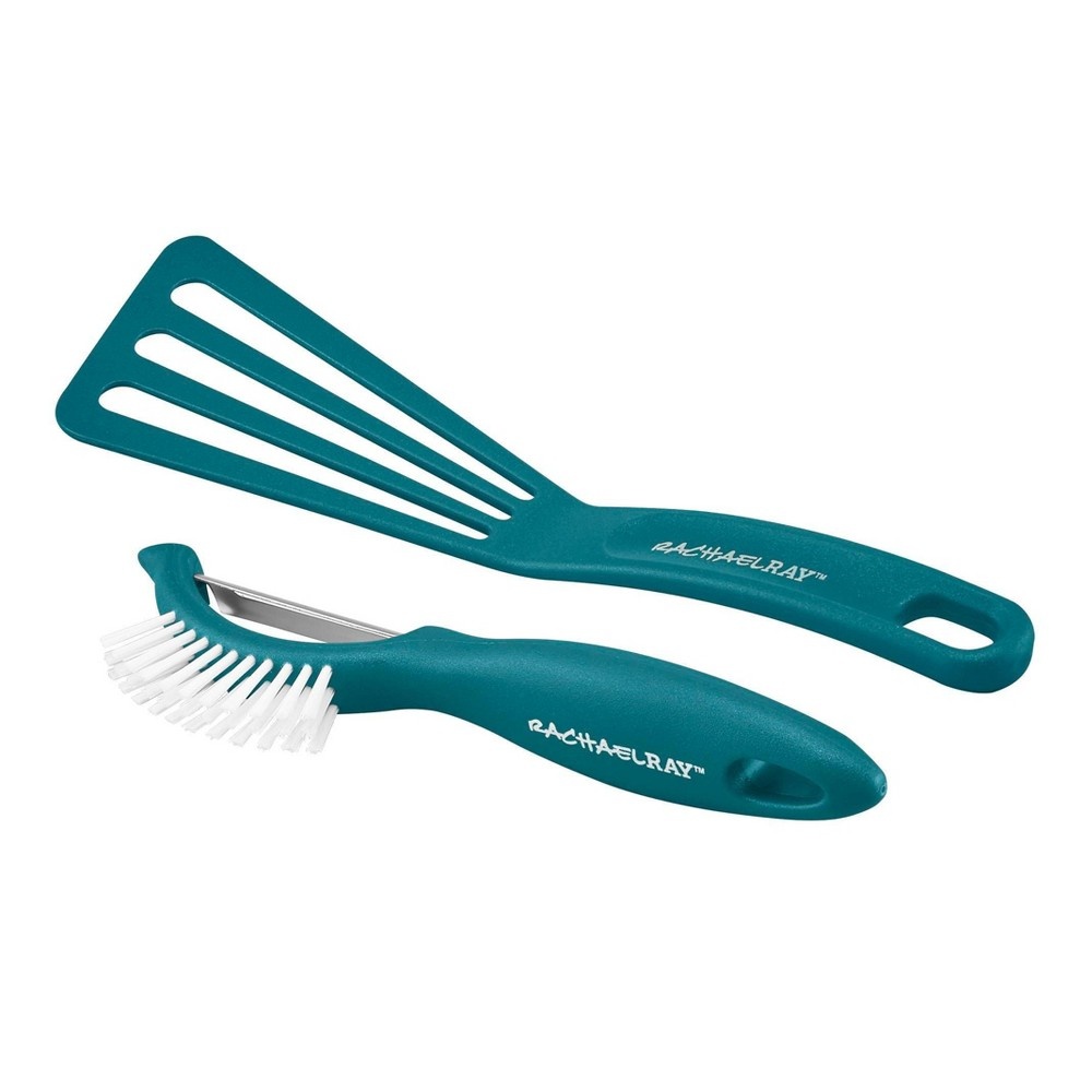 slide 2 of 9, Rachael Ray Create Delicious 13pc Aluminum Nonstick Cookware Set Teal, 1 ct