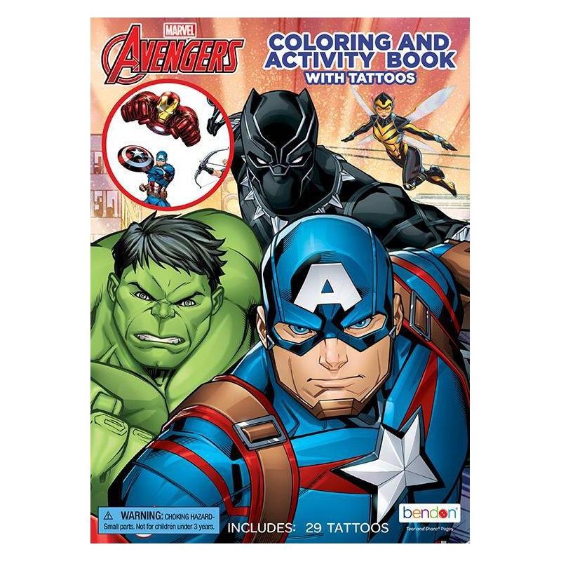 slide 1 of 1, Avengers Coloring Book with Tattoos, 1 ct