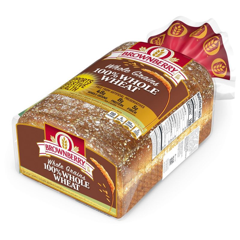 slide 2 of 10, Brownberry 100% Whole Wheat Bread - 24oz, 24 oz