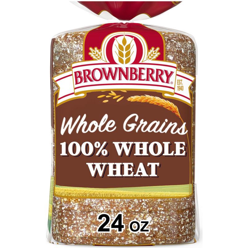 slide 1 of 10, Brownberry 100% Whole Wheat Bread - 24oz, 24 oz