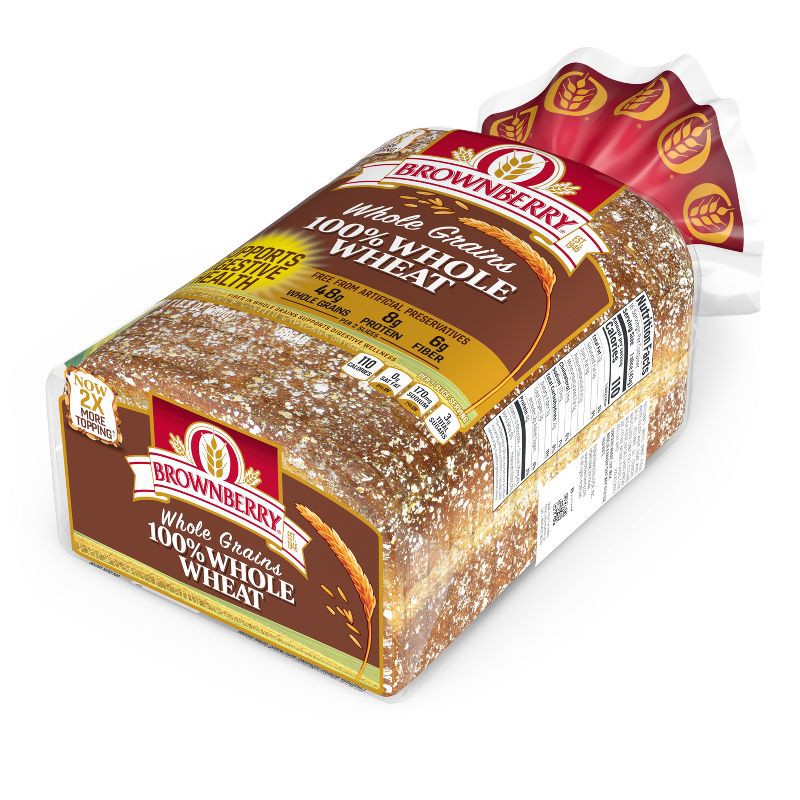 slide 9 of 10, Brownberry 100% Whole Wheat Bread - 24oz, 24 oz