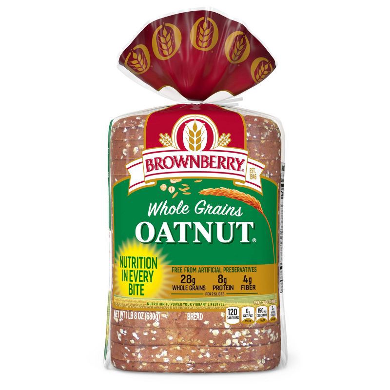 slide 8 of 13, Brownberry Whole Grain Oat Nut Bread - 24oz, 24 oz