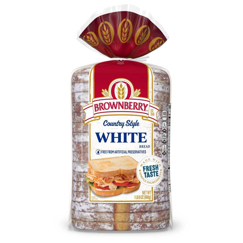 slide 8 of 13, Brownberry Country White Bread - 24oz, 24 oz