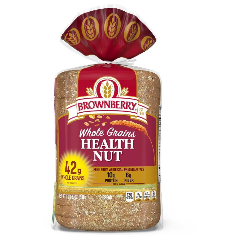 slide 6 of 10, Brownberry Health Nut Bread - 24oz, 24 oz