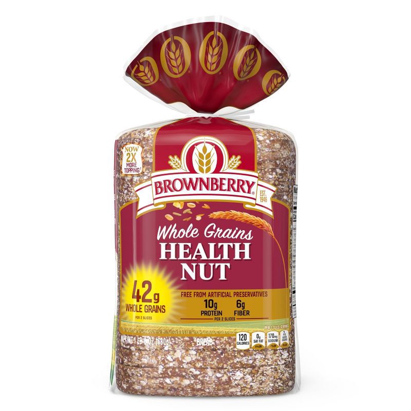 slide 7 of 10, Brownberry Health Nut Bread - 24oz, 24 oz