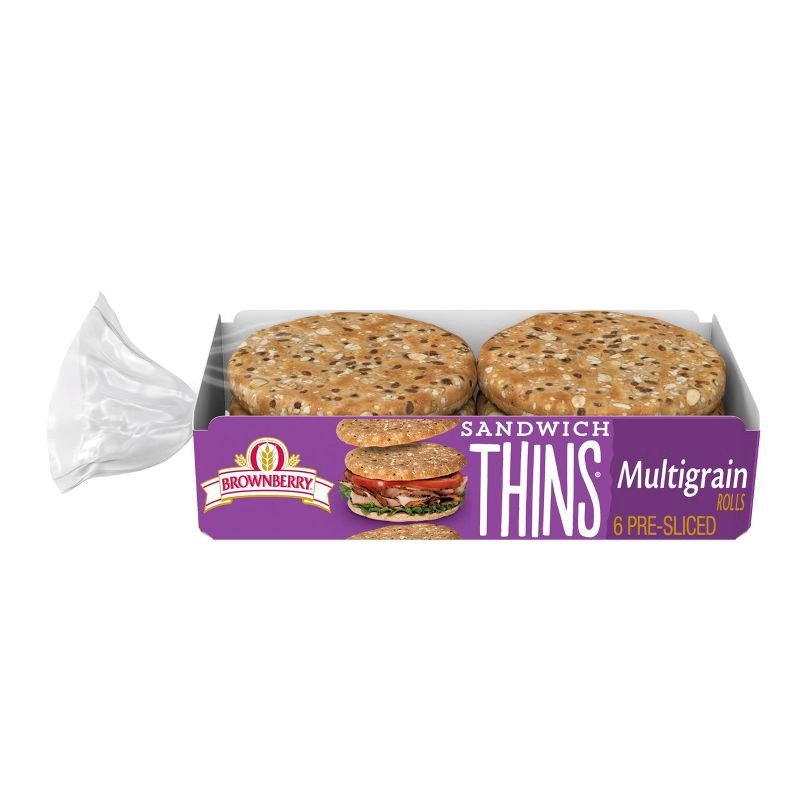 slide 1 of 9, Brownberry Multigrain Sandwich Thins - 12oz, 12 oz