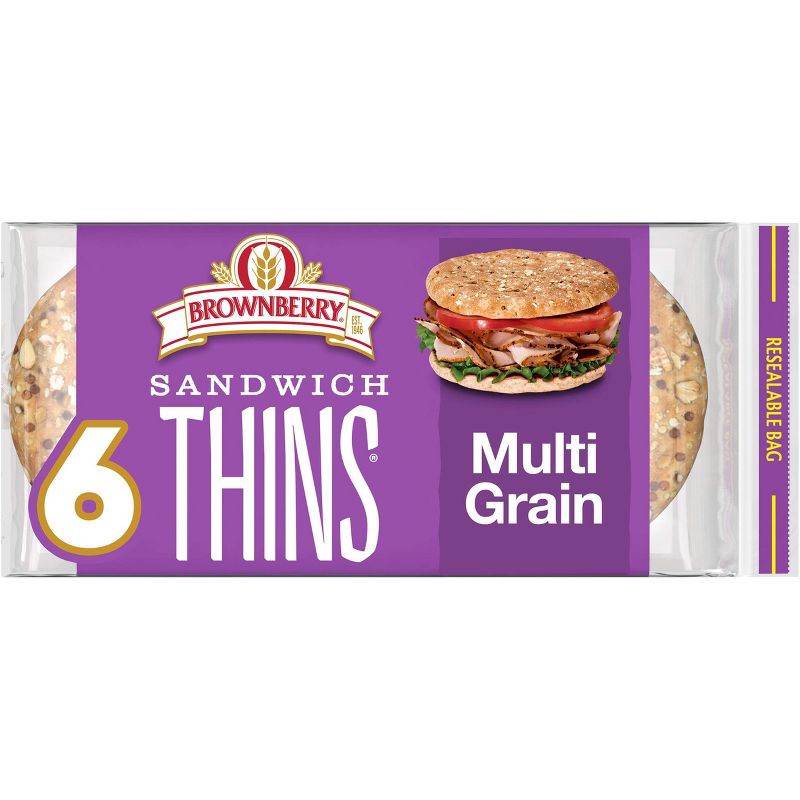 slide 1 of 9, Brownberry Multigrain Sandwich Thins - 12oz, 12 oz