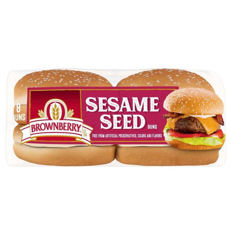 slide 5 of 8, Brownberry Sesame Seed Buns - 16oz, 16 oz