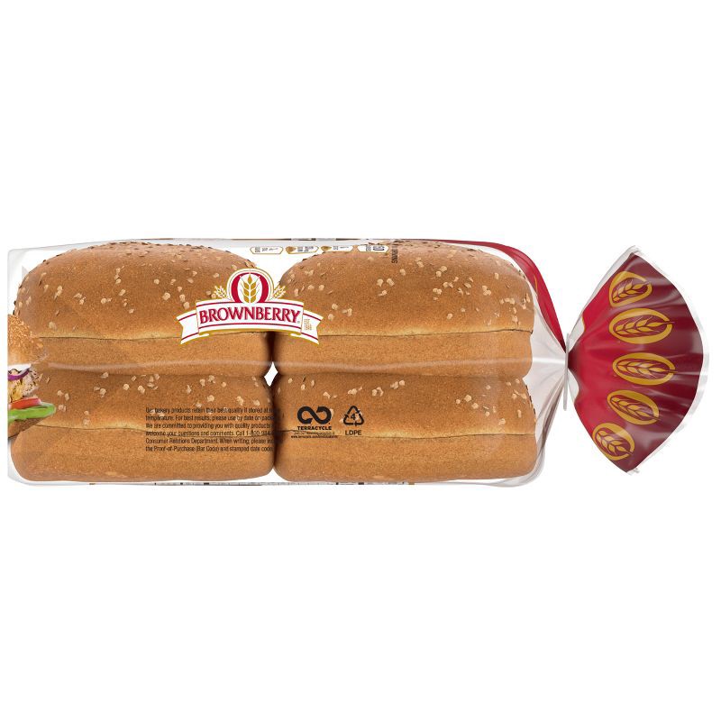slide 6 of 9, Brownberry 100% Whole Wheat Hamburger Buns - 16oz, 16 oz