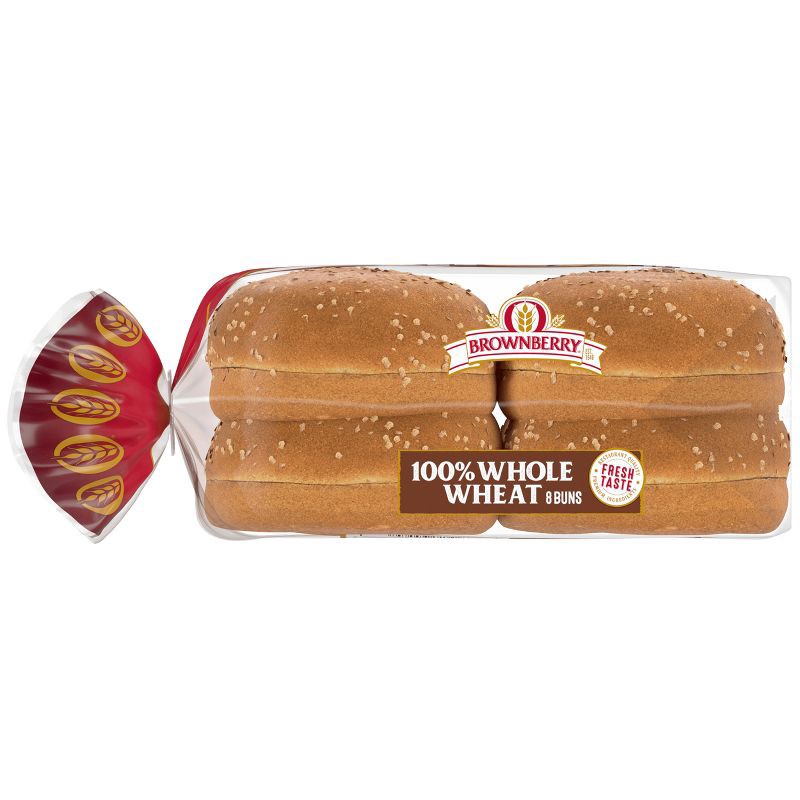 slide 7 of 9, Brownberry 100% Whole Wheat Hamburger Buns - 16oz, 16 oz
