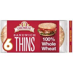 Oroweat 100% Whole Wheat Thins - 12oz