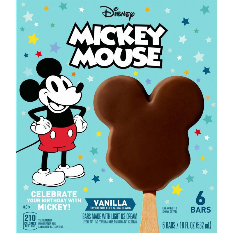 slide 1 of 13, Disney Mickey Mouse Ice Cream Bars - 6ct/18 fl oz, 6 ct; 18 fl oz