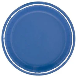 6.75" 20ct Snack Paper Plates Blue - Spritz