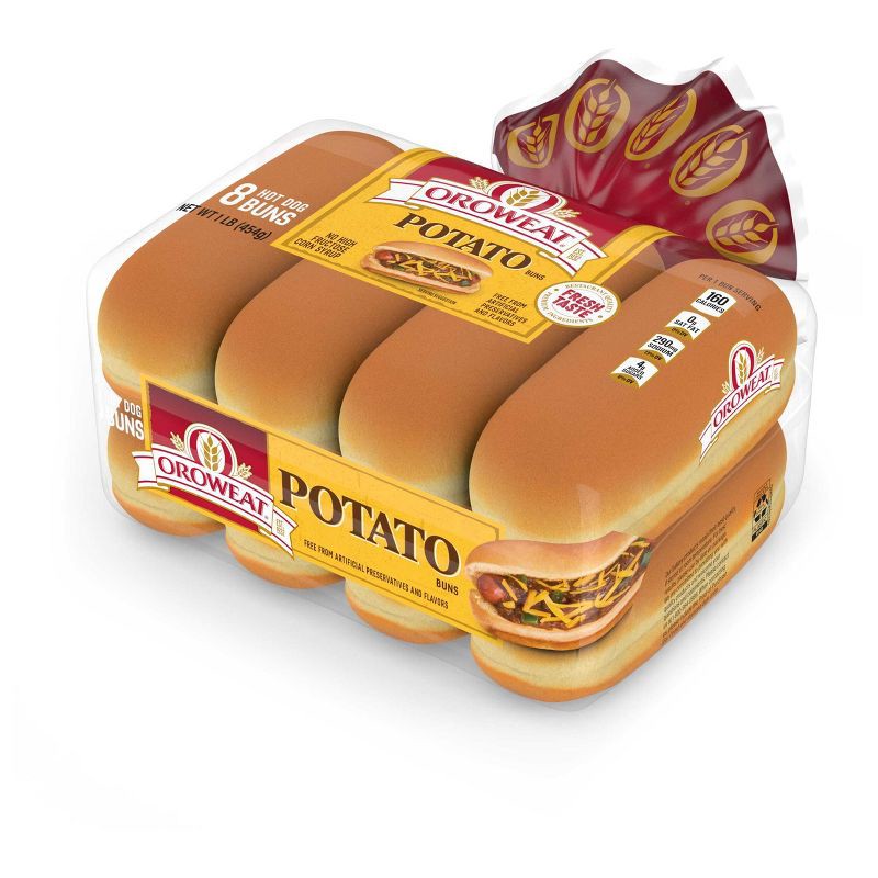 slide 2 of 12, Oroweat Potato Hot Dog Buns - 16oz, 16 oz