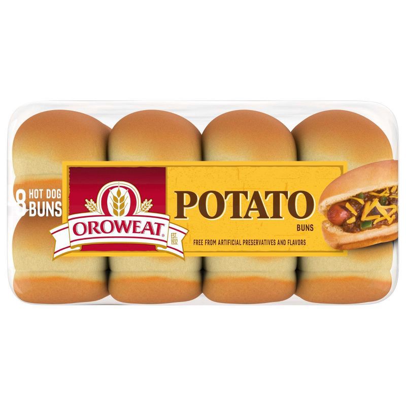 slide 5 of 12, Oroweat Potato Hot Dog Buns - 16oz, 16 oz