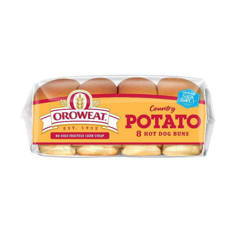 slide 8 of 12, Oroweat Potato Hot Dog Buns - 16oz, 16 oz