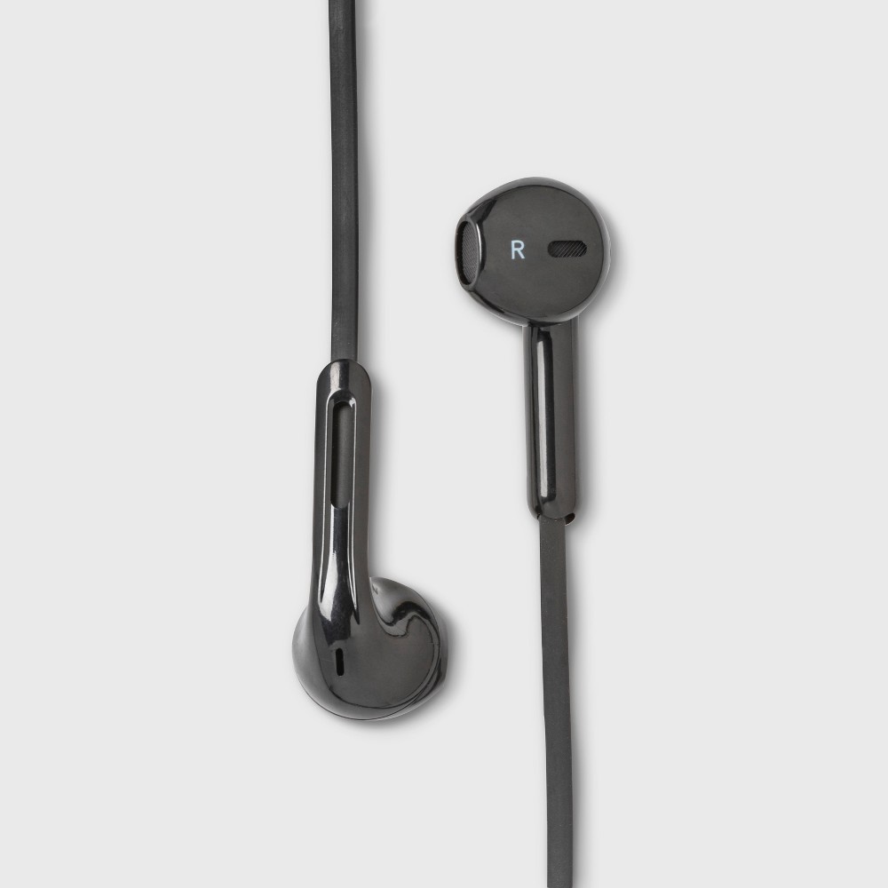 slide 5 of 5, heyday Wireless Bluetooth Flat Earbuds - Black, 1 ct