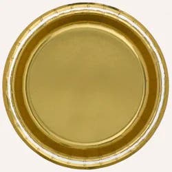 8.5" 20ct Dinner Paper Plates Gold - Spritz