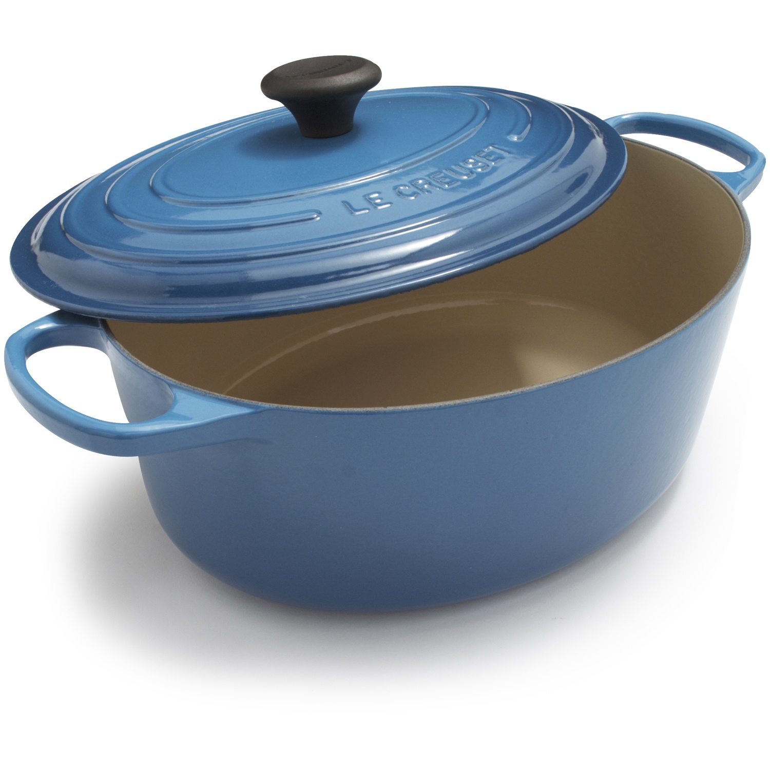 slide 1 of 1, Le Creuset Signature Oval Dutch Oven, Marseille, 6.75 qt