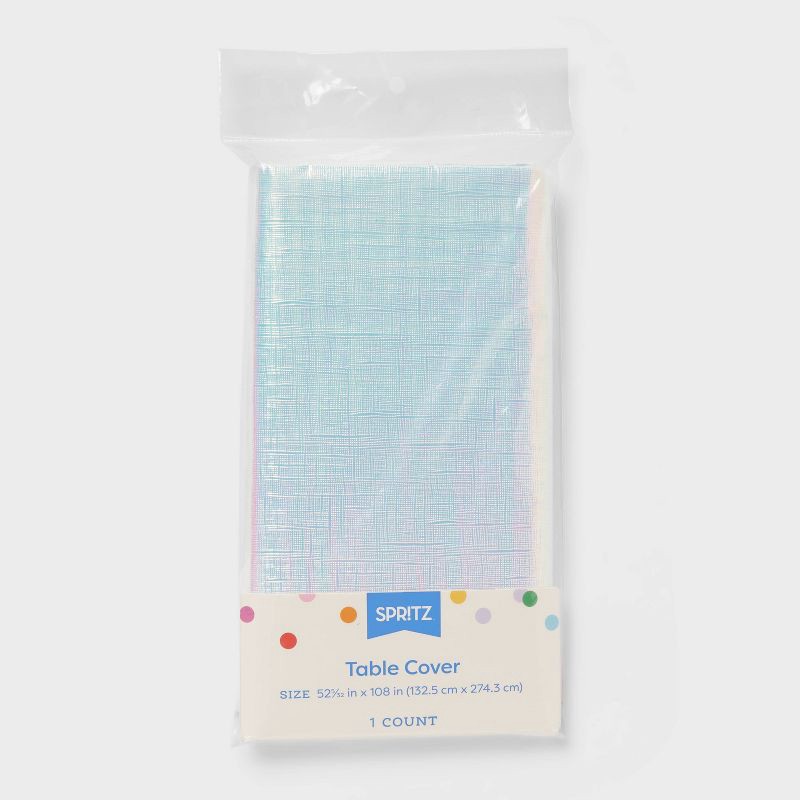 slide 3 of 3, 54 x 108" Iridescent Table Cover - Spritz™, 1 ct