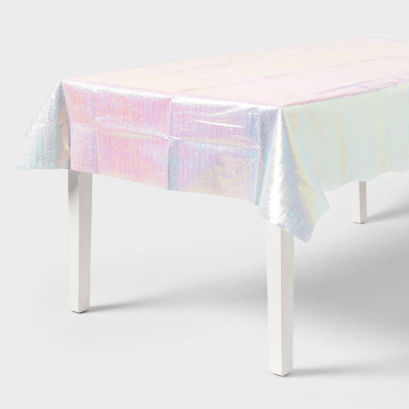 slide 1 of 3, 54 x 108" Iridescent Table Cover - Spritz™, 1 ct