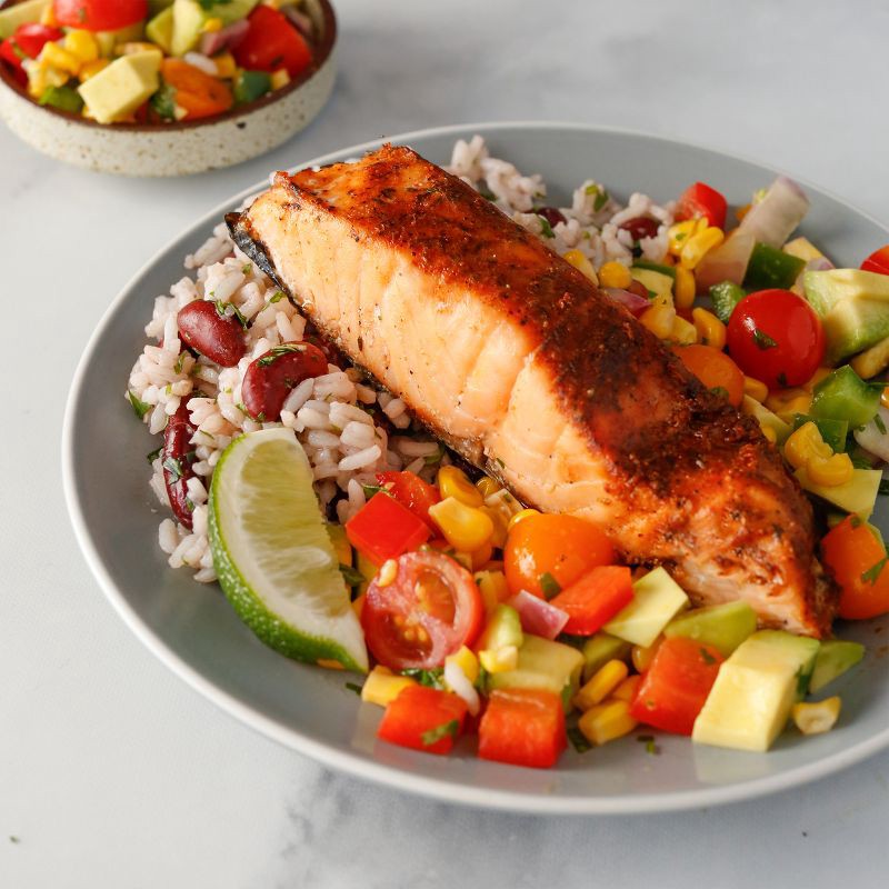 slide 6 of 10, C. Wirthy & Co. Blackened Hand-Seasoned Atlantic Salmon Fillets - Frozen - 10oz, 10 oz