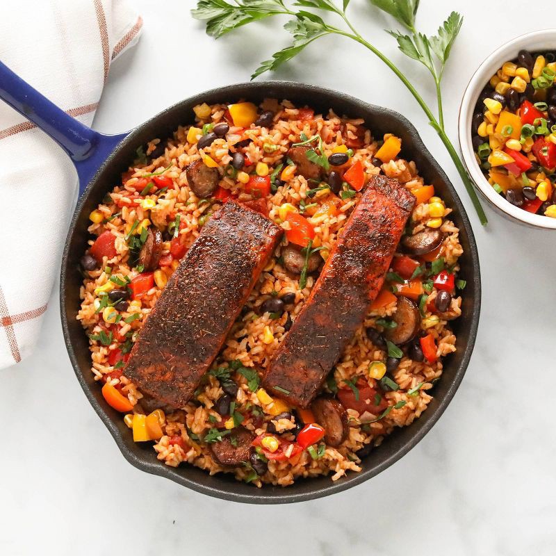 slide 8 of 10, C. Wirthy & Co. Blackened Hand-Seasoned Atlantic Salmon Fillets - Frozen - 10oz, 10 oz