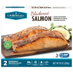 C. Wirthy & Co. Blackened Hand-Seasoned Atlantic Salmon Fillets - Frozen - 10oz