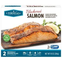 C. Wirthy & Co. Blackened Hand-Seasoned Atlantic Salmon Fillets - Frozen - 10oz