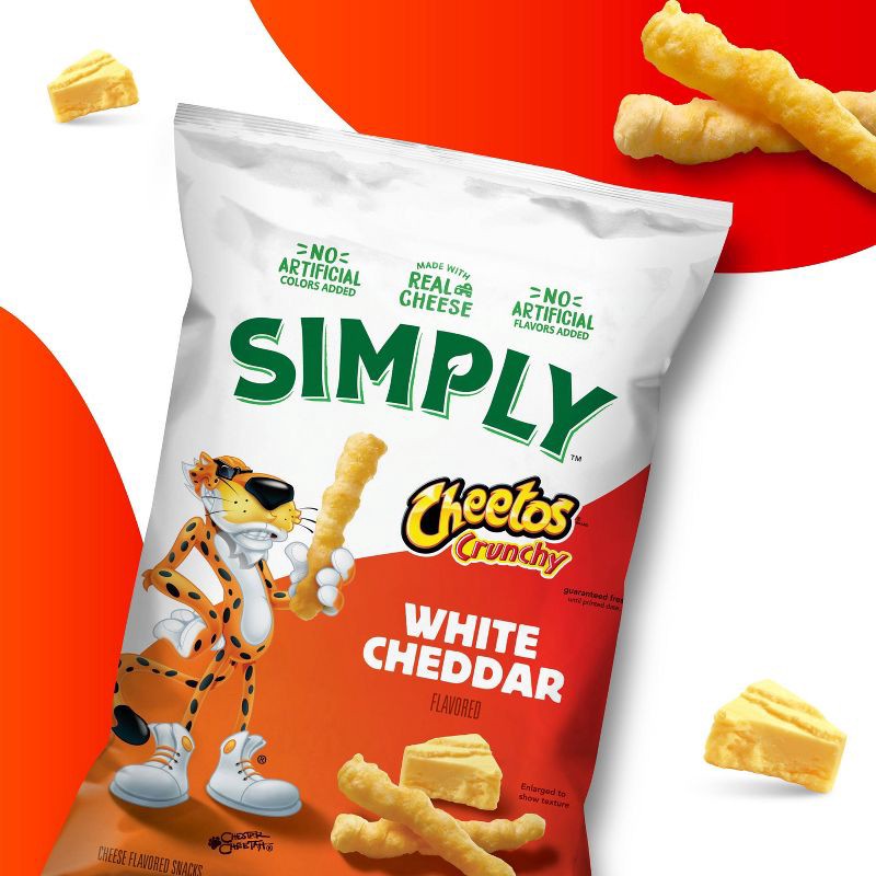 slide 4 of 9, Cheetos Simply Crunchy White Cheddar Puffed Snacks - 8.5oz, 8.5 oz