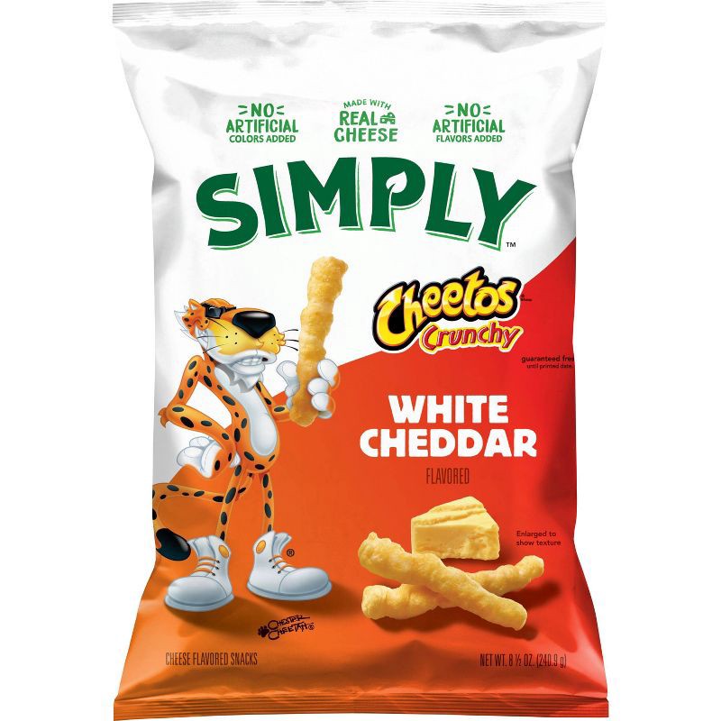 slide 1 of 9, Cheetos Simply Crunchy White Cheddar Puffed Snacks - 8.5oz, 8.5 oz