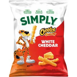 Cheetos Simply Crunchy White Cheddar Puffed Snacks - 6.5oz