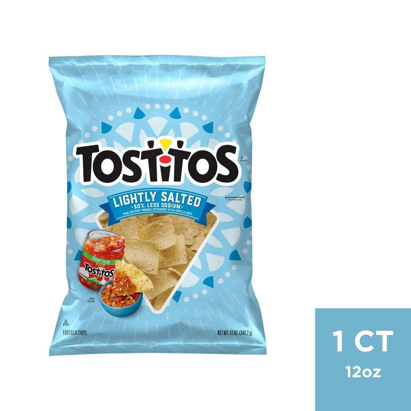 slide 1 of 3, Tostitos Lightly Salted Restaurant Style Tortilla Chips - 12oz, 12 oz