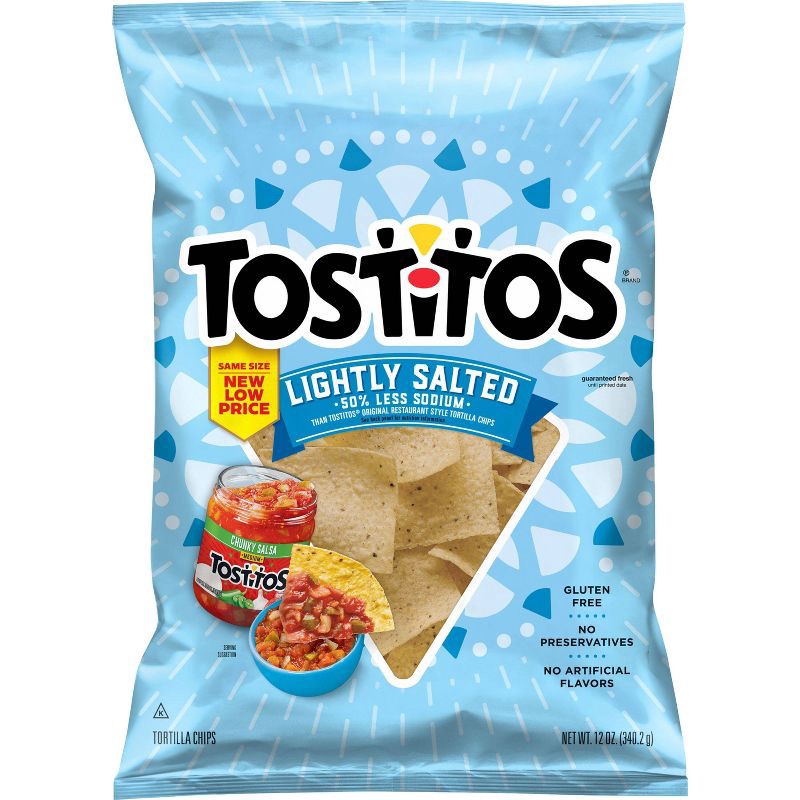 slide 1 of 3, Tostitos Lightly Salted Restaurant Style Tortilla Chips - 12oz, 12 oz