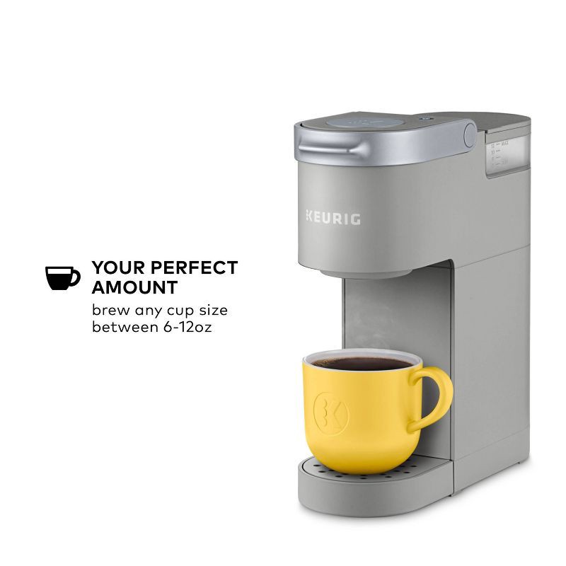 slide 4 of 11, Keurig K-Mini Single-Serve K-Cup Pod Coffee Maker - Gray: Compact, 12 oz Capacity, Automatic Shut-Off, Cord Storage, 1 ct