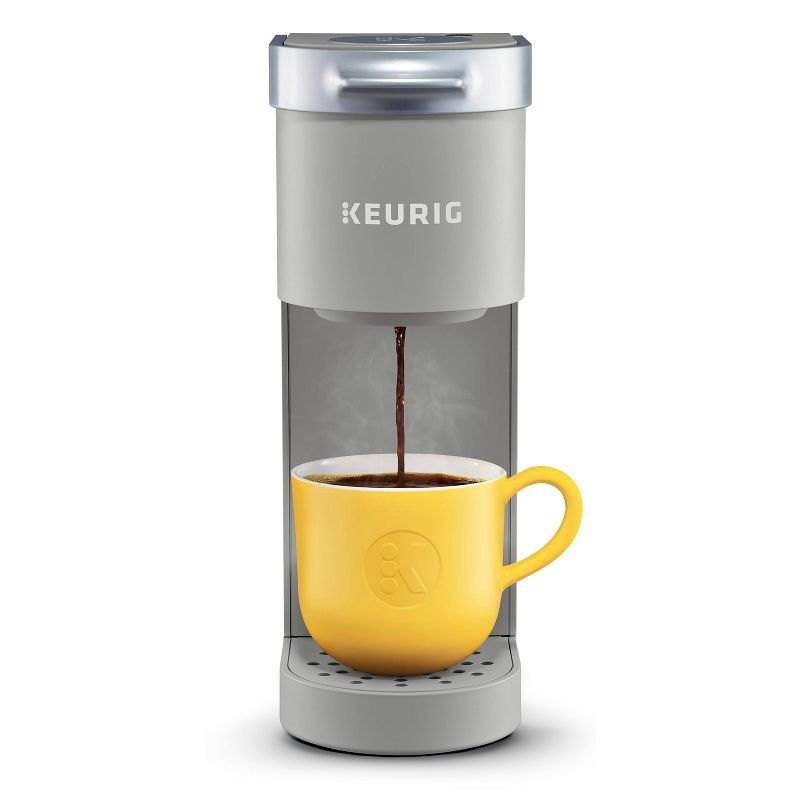 slide 1 of 11, Keurig K-Mini Single-Serve K-Cup Pod Coffee Maker - Gray: Compact, 12 oz Capacity, Automatic Shut-Off, Cord Storage, 1 ct